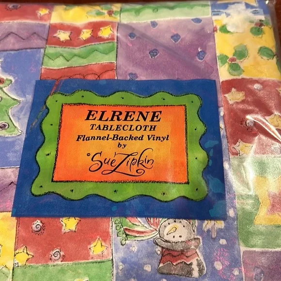 NWT Sango Sweet Shoppe Christmas 60”x102” Oblong Tablecloth Flannel Backed Vinyl - Picture 2 of 12